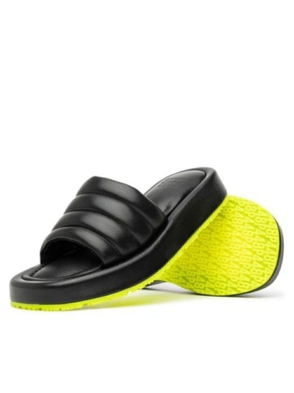 NWT P448 | Women's Fergie Platform Slide Sandals in Black